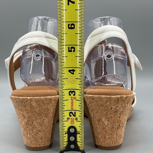 NEW Rockport Women’s Blanca T-Strap Wedge Sandals White Size 9.5M - Picture 4 of 10